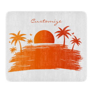 Tabla De Cortar Amanecer de playa Thunder_Cove