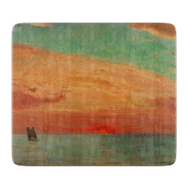 Tabla De Cortar Amanecer sobre el Mar Oriental (arte asiático) (Ta