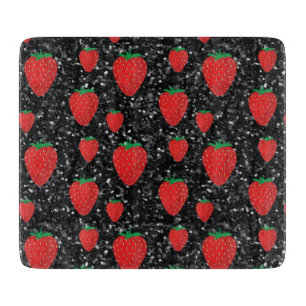 Tabla De Cortar Amantes de la Fruta Fresa Roja Dulces Bayas Elegan