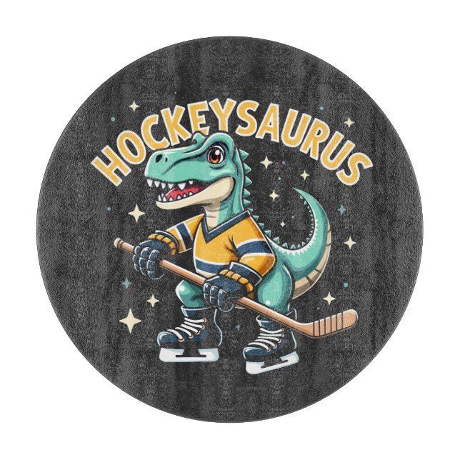 Tabla De Cortar Amantes de los dinosaurios del Hockeysaurus Hockey (Anverso)
