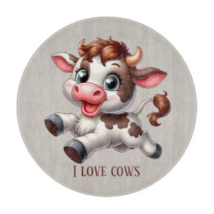 Tabla De Cortar Amantes de vacas lindas personalizables