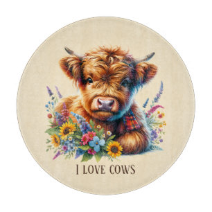 Tabla De Cortar Amantes de vacas lindas personalizables