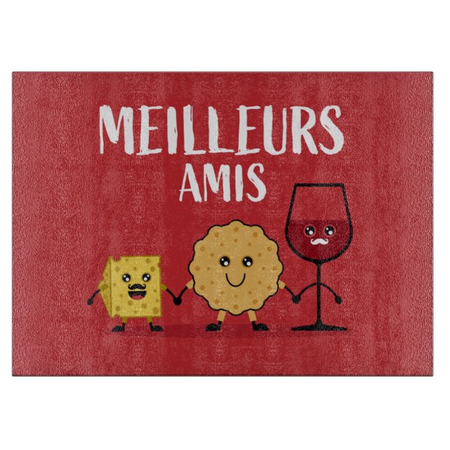 Tabla De Cortar amantes del queso francés (Anverso)