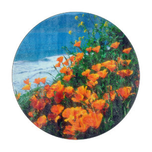 Tabla De Cortar Amapolas a lo largo de la Costa Pacífica cerca de 