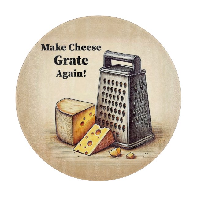 Tabla De Cortar Amarillo político divertido (Anverso)