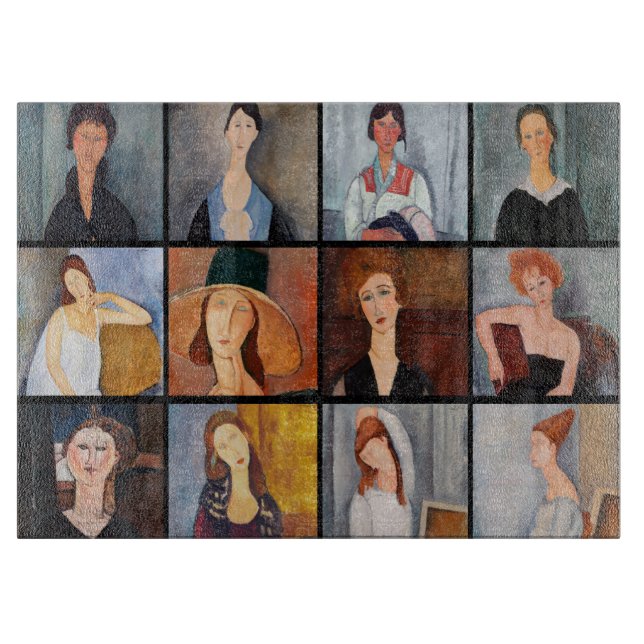 Tabla De Cortar Amedeo Modigliani - Collage de obras maestras (Anverso)