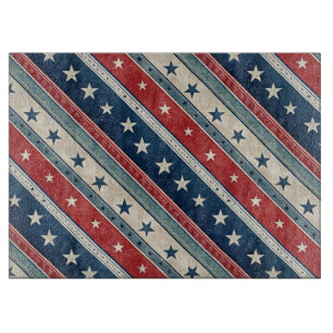 Tabla De Cortar Americana/Estrellas Rayas/Patriótico
