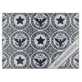 Tabla De Cortar Americana Heritage Eagle Medallion (Navy Cream)