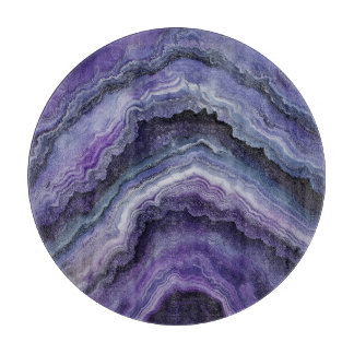 Tabla De Cortar Amethyst Geode Fluid Pour