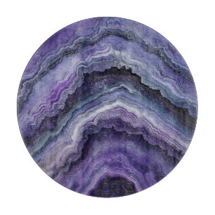 Tabla De Cortar Amethyst Geode Fluid Pour