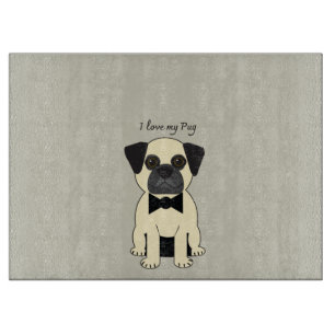 Tabla De Cortar Amo a mi Pug