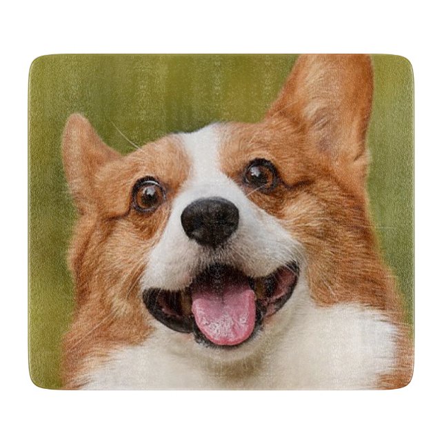 Tabla De Cortar Añadir foto de perro personalizada (Anverso)