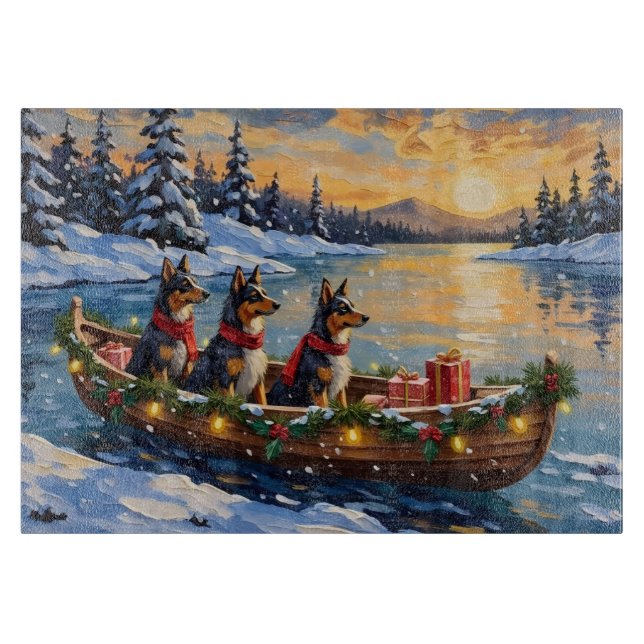 Tabla De Cortar Anatolian Shepherd Christmas Boat Holiday (Anverso)