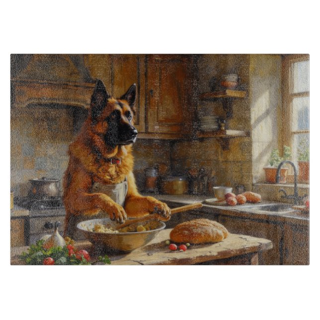 Tabla De Cortar Anatolian Shepherd Cooking in Kitchen (Anverso)