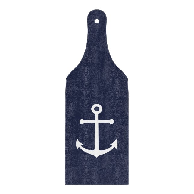 Tabla De Cortar Anclaje azul de la Marina Náutica (Anverso)