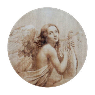 TABLA DE CORTAR ANGEL JUGANDO LYRA SOBRE LAS NUBES