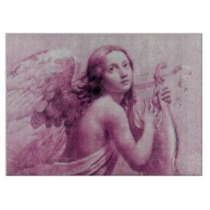 Tabla De Cortar ÁNGEL QUE JUEGA a LYRA SOBRE el rosa de las NUBES