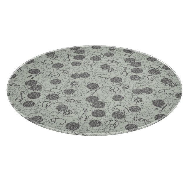 Tabla De Cortar animales 1 del safari (Borde)