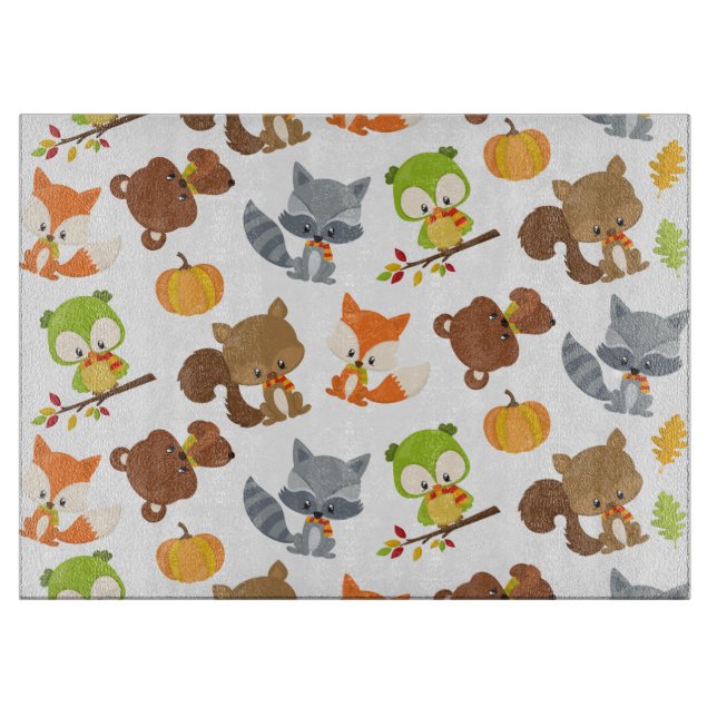 Tabla De Cortar Animales de bosque, animales de bosque, animales d (Anverso)