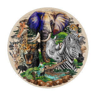 Tabla De Cortar Animales salvajes de sabana africanos