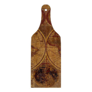 Tabla De Cortar Anólogo del mapa del viejo mundo de la vieja época