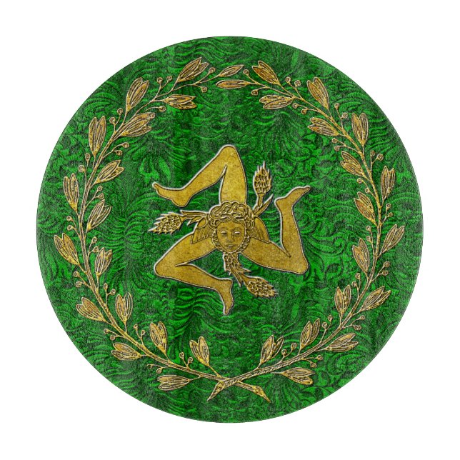 Tabla De Cortar Antecedentes de la Patina de la Guirnalda Sicilian (Anverso)