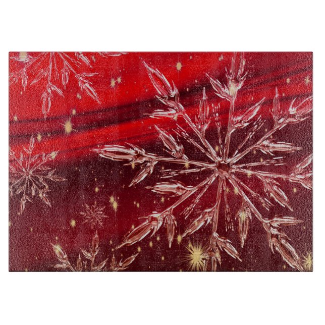 Tabla De Cortar Antecedentes de Navidades rojos (Anverso)