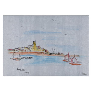 Tabla De Cortar Antibes en el Mediterráneo, Francia