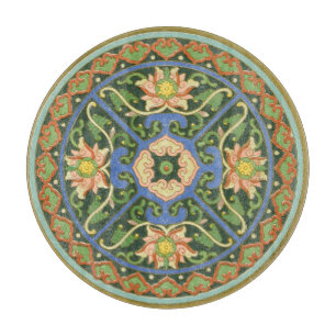 Tabla De Cortar Antiguo patrón chino de cloisonné: jade verde