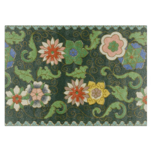 Tabla De Cortar Antiguo patrón chino de cloisonné: jade verde