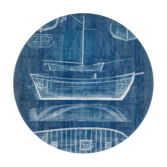 Tabla De Cortar Antiguo plan de barco II (Anverso)