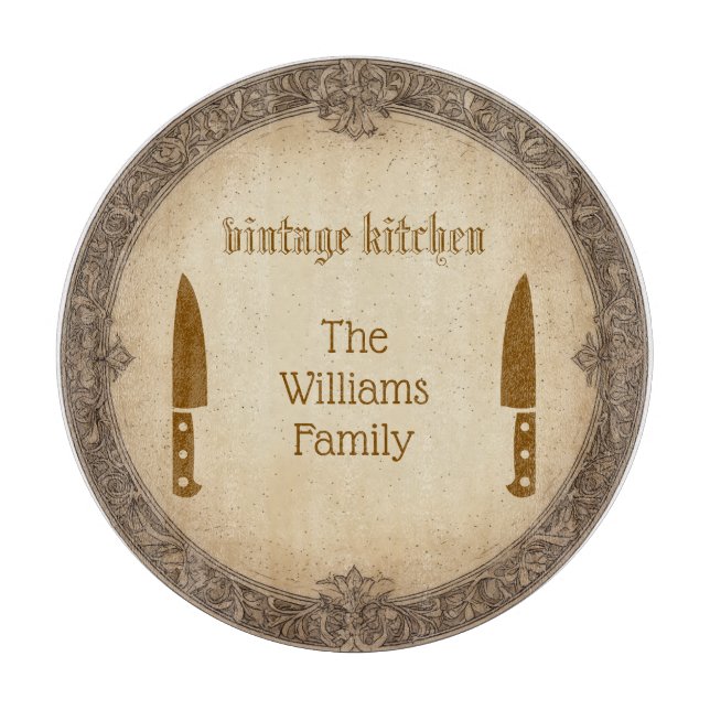 Tabla De Cortar Antique Heirloom Glass Cutting Board (Anverso)