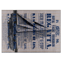 Tabla De Cortar Anuncio de Regatta de Yate Vintage