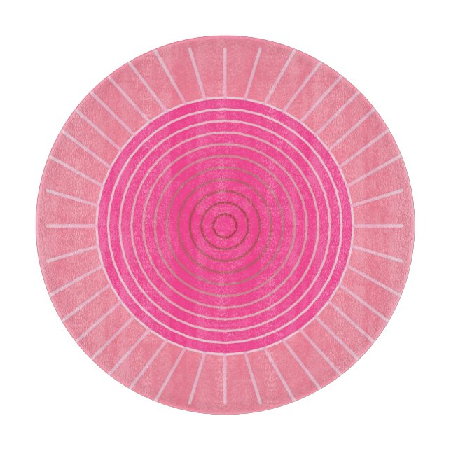 Tabla De Cortar Aparición geométrica moderna - Tonos de rosa coral (Anverso)