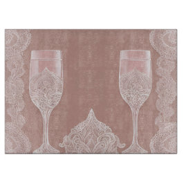 Tabla De Cortar Aplausos a Pink Lace arte de IA