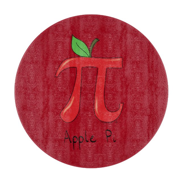Tabla De Cortar Apple Pi Cute Math Pi Day Pitting Board (Anverso)