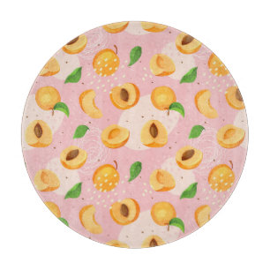 Tabla De Cortar Apricot, hojas, textura vintage sin costura.
