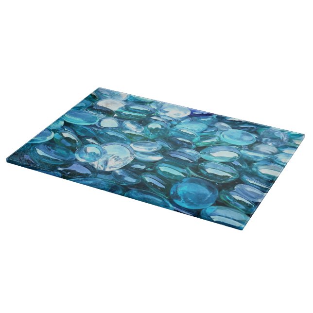 Tabla De Cortar Aqua Glass Stones (Borde)
