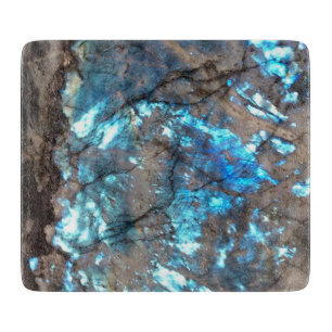 Tabla De Cortar Aqua Turquoise Marble Print Moderno