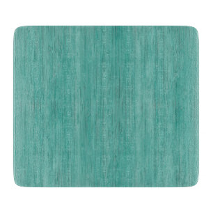 Tabla De Cortar Aquamarine Bamboo Wood Grain Look