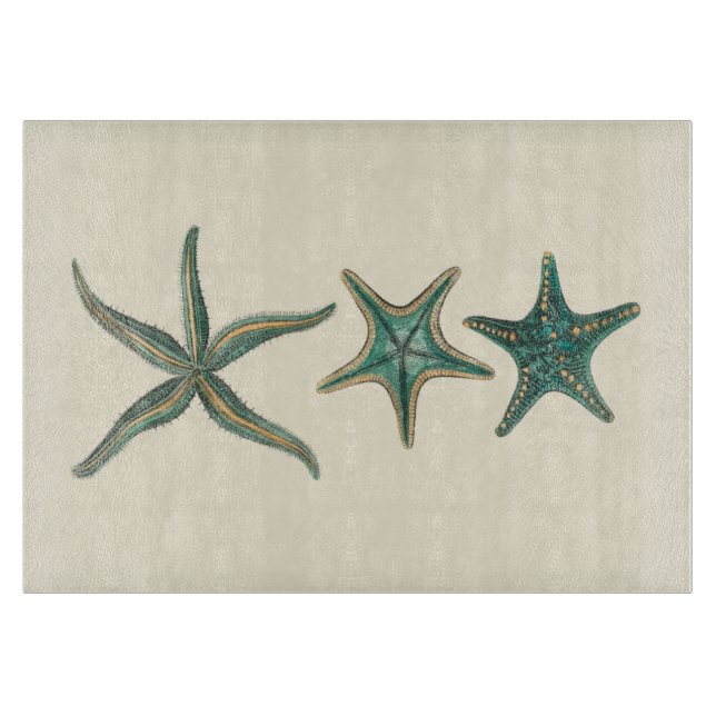 Tabla De Cortar Aquamarine Triple Starfish (Anverso)