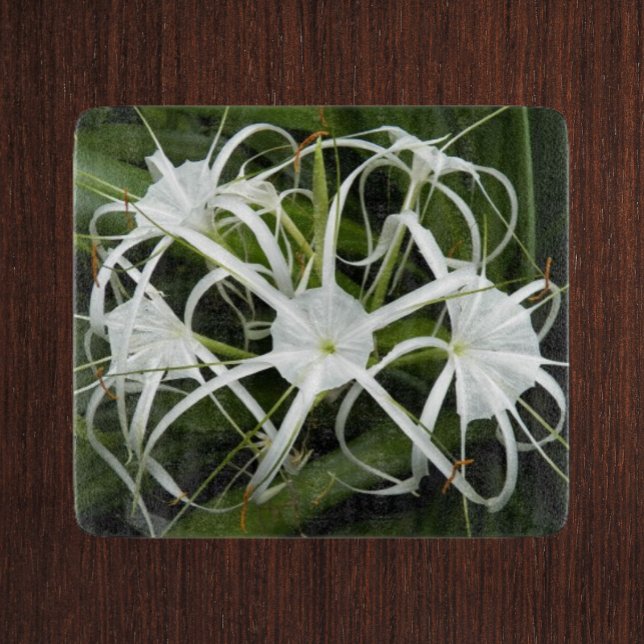 Tabla De Cortar Araña blanca Lilies Floral (In Situ)