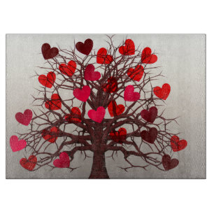 Tabla De Cortar Árbol de corazones