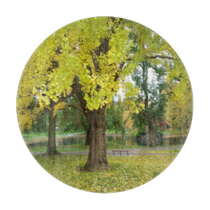 Tabla De Cortar Árbol de guijarros amarillo