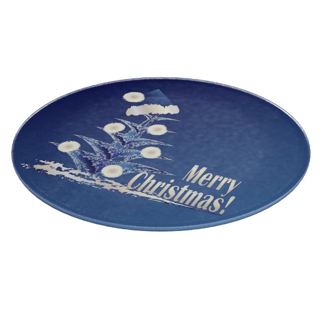 Tabla De Cortar Árbol de Navidad de Santa Claus (Borde)