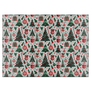 Tabla De Cortar Árbol de Navidad, regalos, caramelos