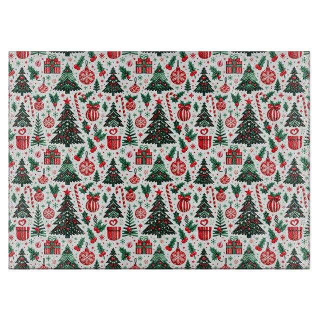 Tabla De Cortar Árbol de Navidad, regalos, caramelos (Anverso)