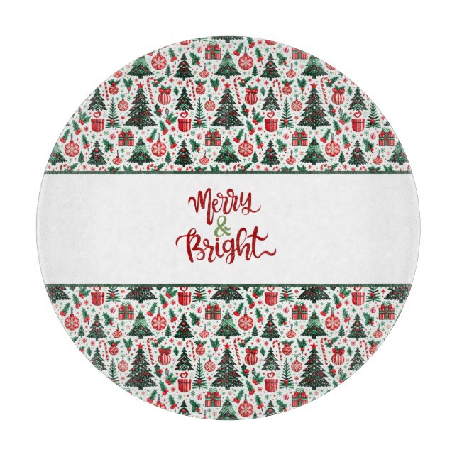 Tabla De Cortar Árbol de Navidad, regalos, caramelos (Anverso)