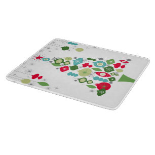 Tabla De Cortar árbol de navidad retro moderno