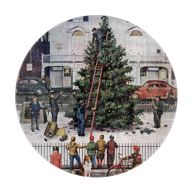 Tabla De Cortar Árbol en plaza de pueblo (Anverso)